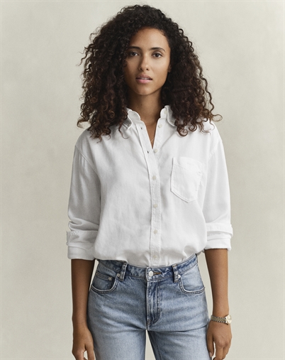 Gant - Rel Indigo Skjorte - White